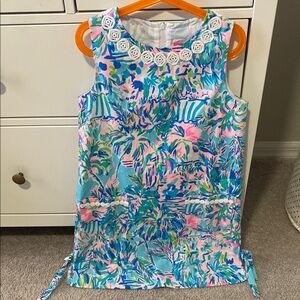 Girl Lilly Pulitzer palm tree pink shirt size 10